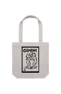 Gemini Canvas Tote Bag